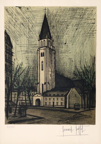 Place Saint-Germain-Des-Pres van Bernard Buffet, Afdruk te koop op Singulart