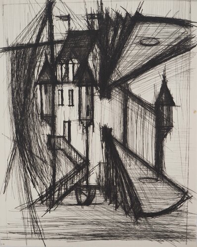 Le chateau de Cyrano de Bergerac, Gravure originale by Bernard Buffet, Print for Sale on Singulart