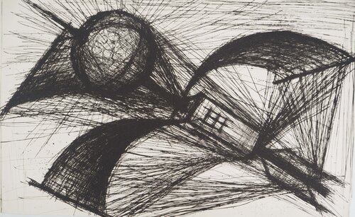 La machine pour aller dans le Soleil, Gravure originale by Bernard Buffet, Print for Sale on Singulart