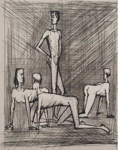 Les hommes de la Lune, Gravure originale by Bernard Buffet, Print for Sale on Singulart
