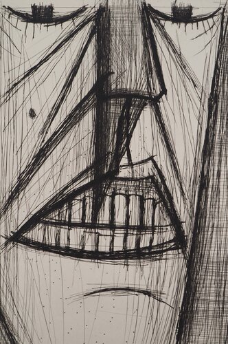 Voyages fantastiques : Visage souriant van Bernard Buffet, Afdruk te koop op Singulart