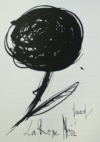 La rose noire van Bernard Buffet, Afdruk te koop op Singulart