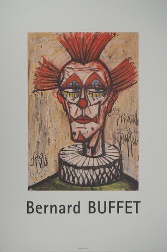 Le clown à la collerette, Affiche originale d'époque signée by Bernard Buffet, Print for Sale on Singulart