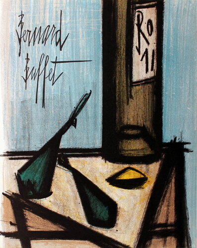 1966 - Still Life With Bottle -  Lithograph  van Bernard Buffet, Afdruk te koop op Singulart