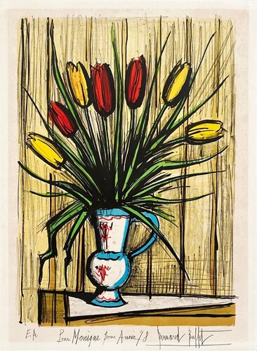 Les Tulipes di Bernard Buffet, Stampa in vendita su Singulart