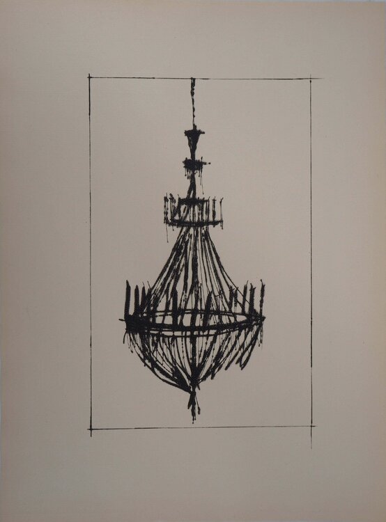 Le lustre, Gravure originale Bernard Buffet