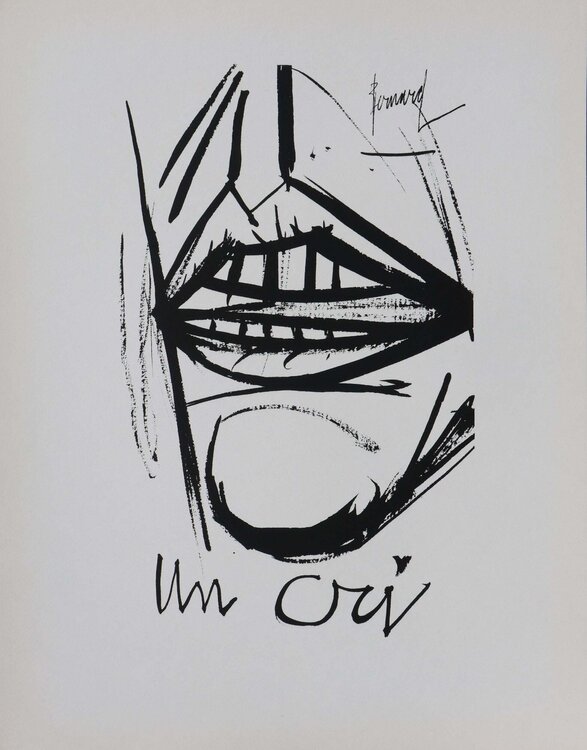 Un cri, Gravure originale signée Bernard Buffet