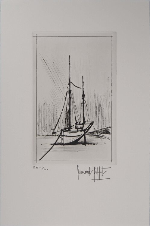 Bateau à marée basse Bernard Buffet
