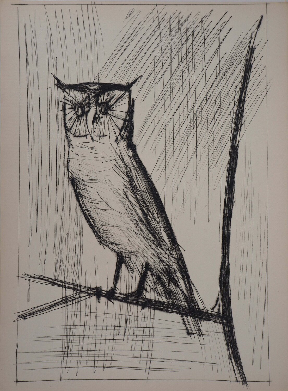 Le Hibou, Gravure originale Bernard Buffet Print for sale