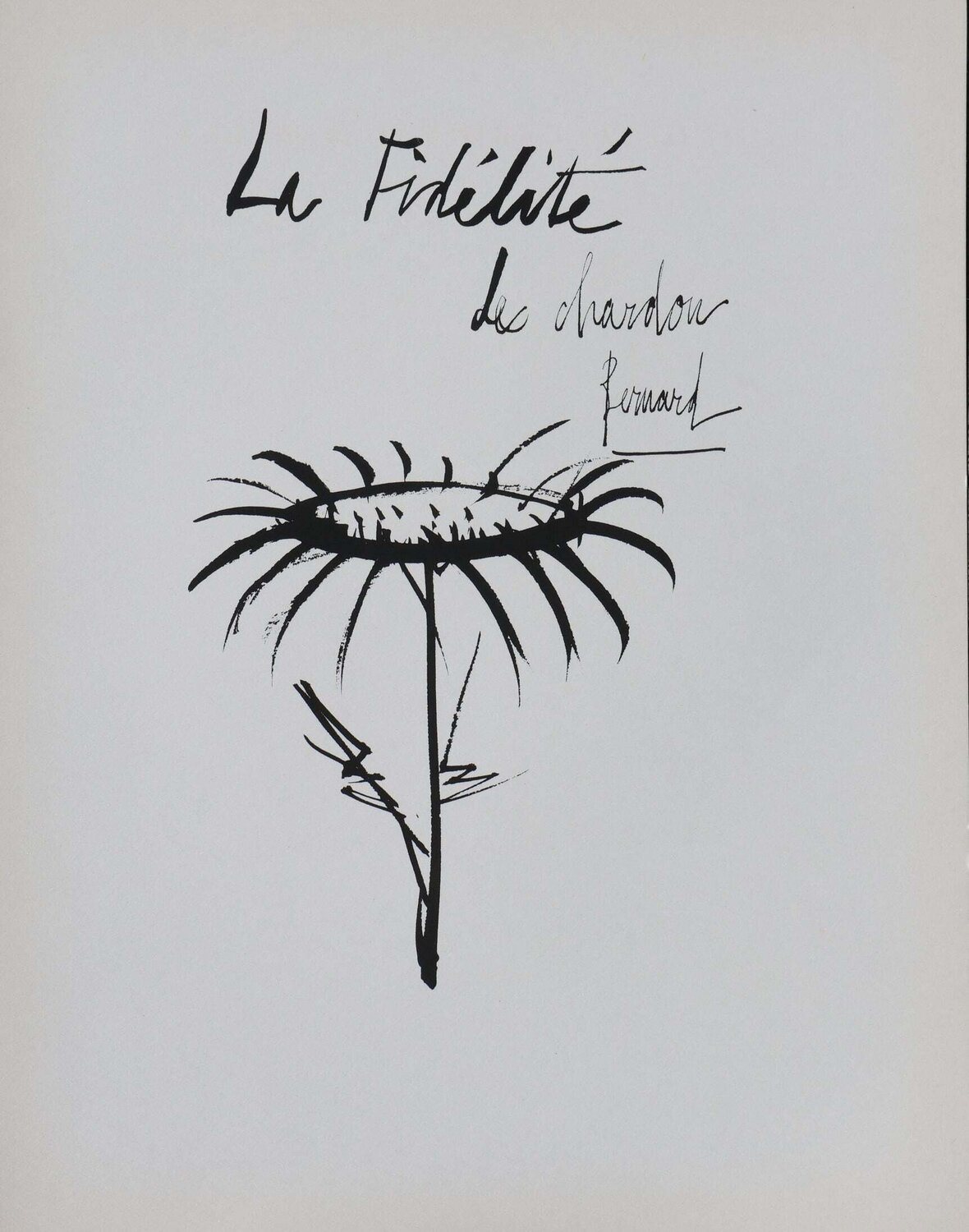 La fidélité du chardon, Gravure originale signée Bernard Buffet Stampa in vendita