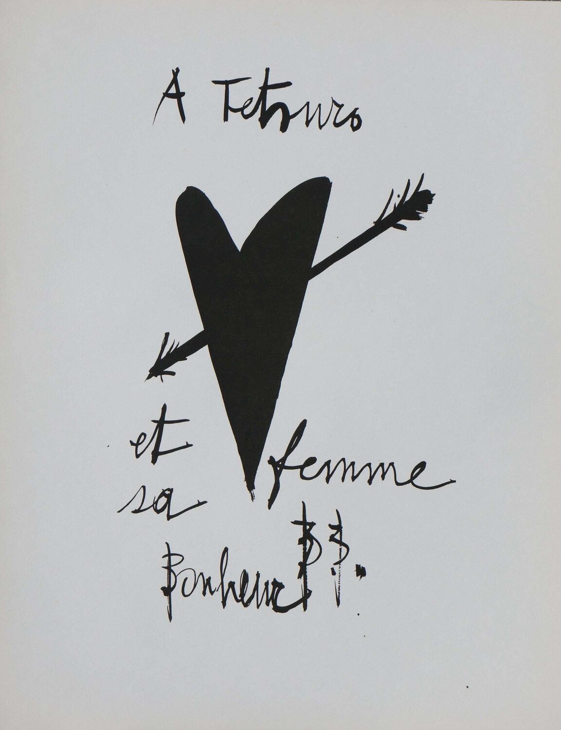 A Tetsuro et sa femme, Gravure originale signée Bernard Buffet Impresión en venta