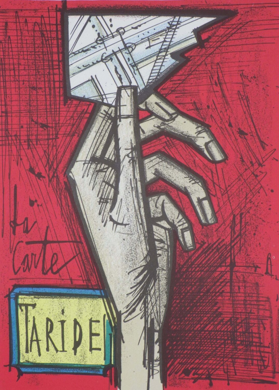 La carte, Lithographie originale Bernard Buffet Print for sale