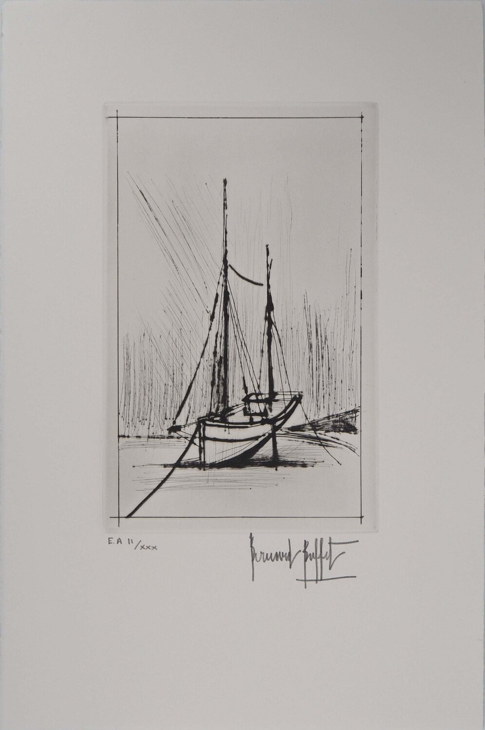 Bateau à marée basse Bernard Buffet Édition à vendre