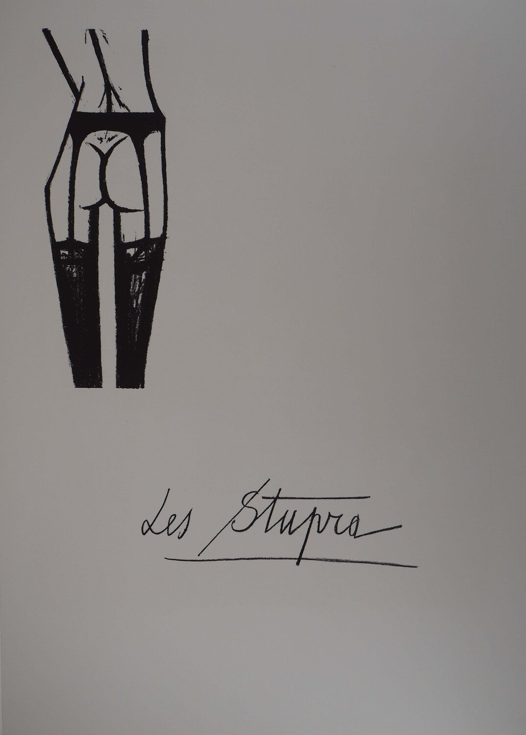 Les Stupra, les jarretelles, Lithographie originale Bernard Buffet