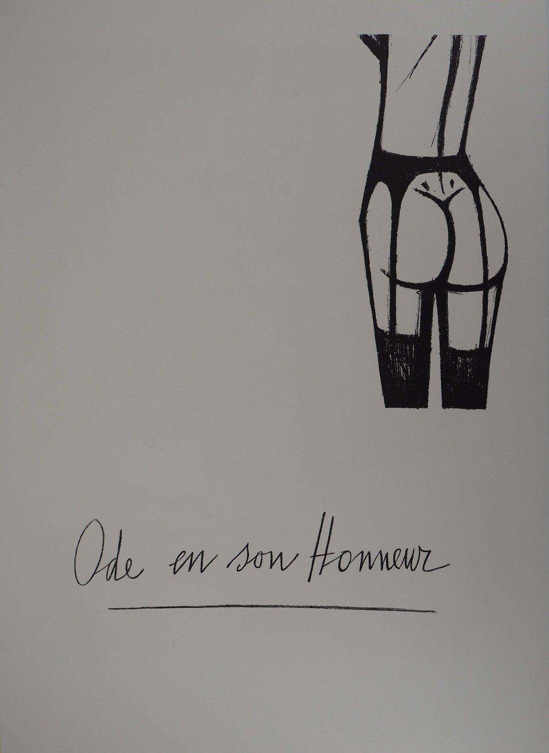 Ode en son honneur, les jarretelles, Lithographie originale Bernard Buffet Édition à vendre
