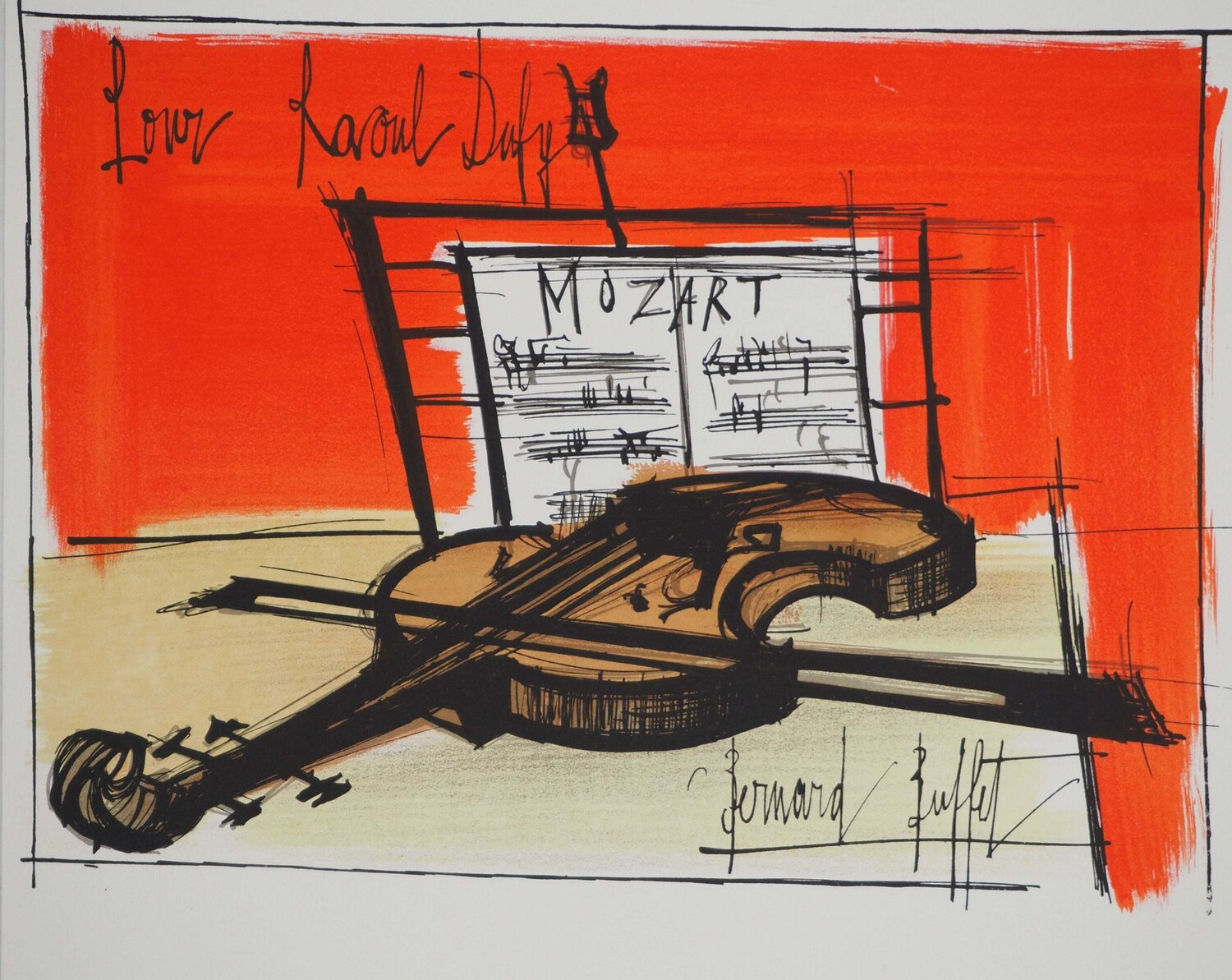 Mozart, Nature morte au violo Bernard Buffet
