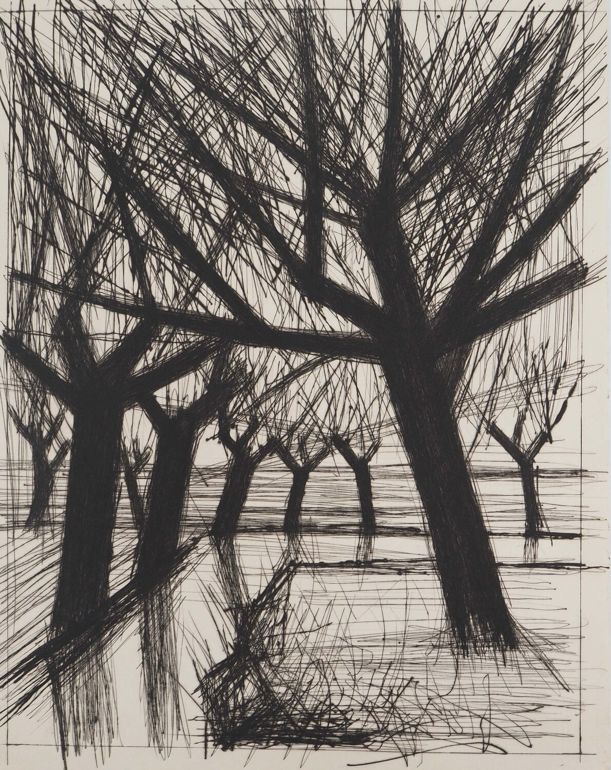 Chemin verdoyant, Gravure originale Bernard Buffet Édition à vendre
