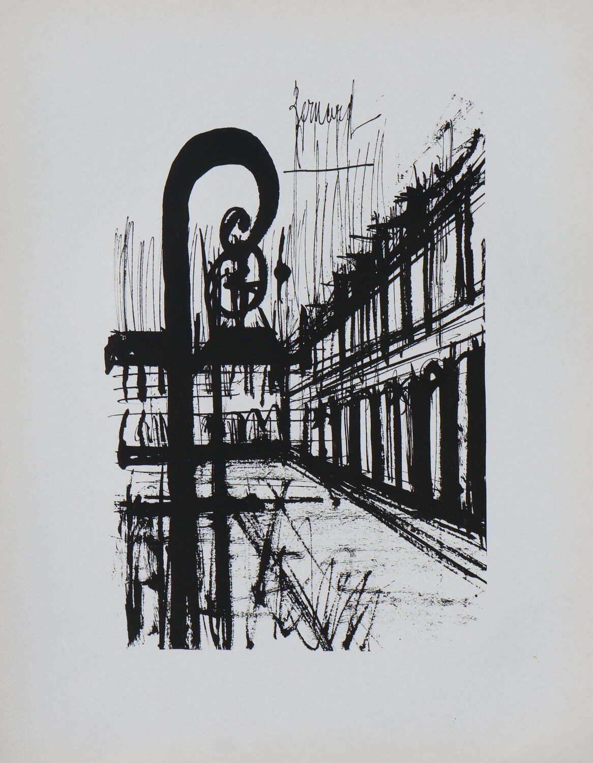 Place des Vosges, Gravure originale signée Bernard Buffet Print for sale