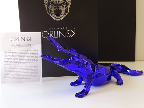 Croco Spirit (Purple) van Richard Orlinski, Beeldhouwwerk te koop op Singulart