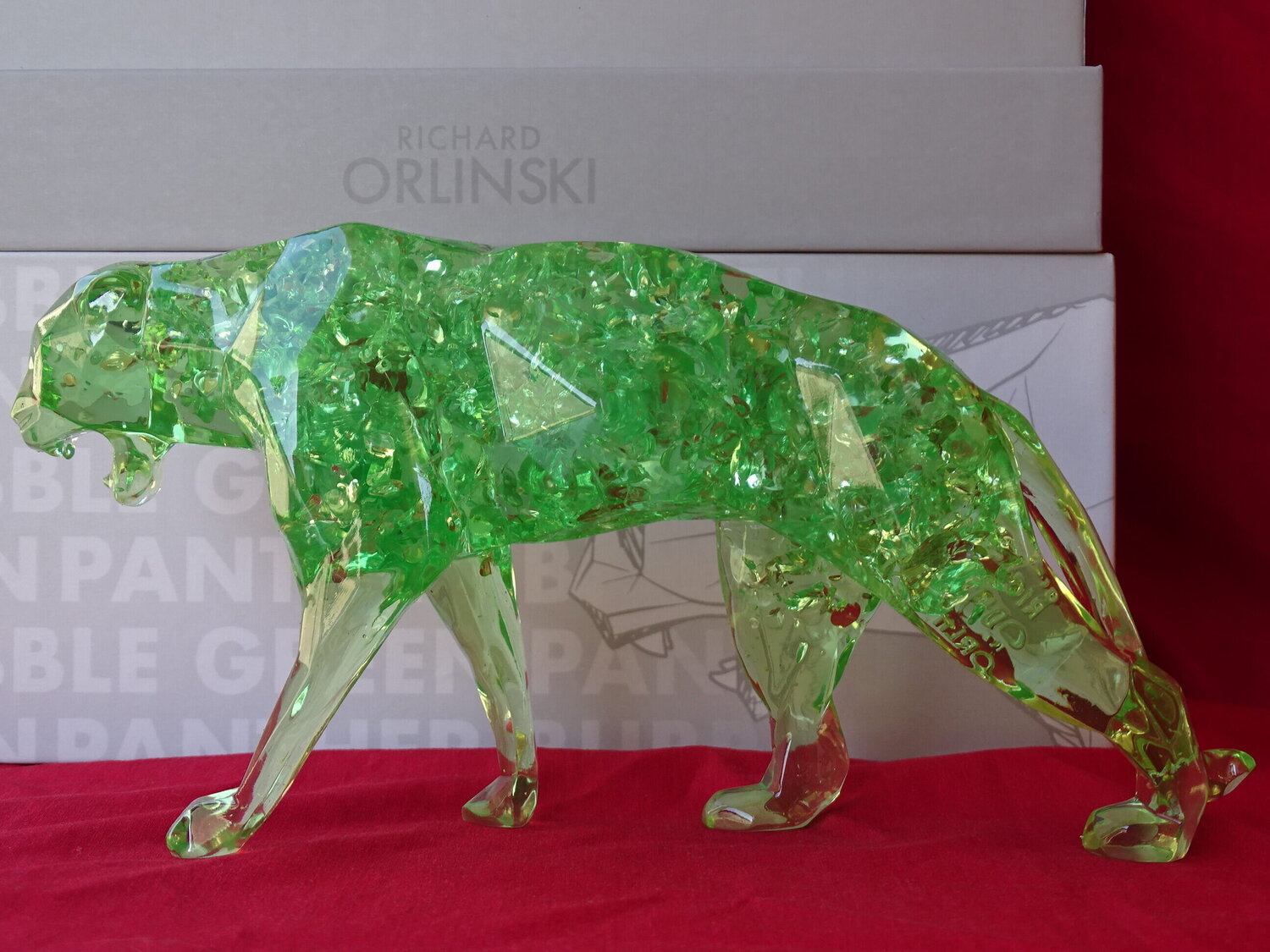 PANTHER BUBBLE (GREEN EDITION) Richard Orlinski