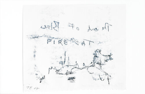 Hell Cat Tower Drawing 53 van Tracey Emin, Werk op papier te koop op Singulart