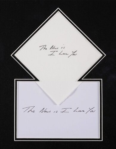 Tracey Emin The News Is I Love You, Black Frame de Tracey Emin (2021 ...