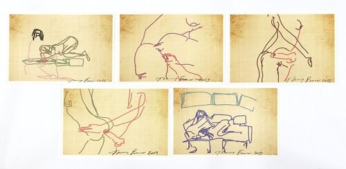 Tracey Emin Sex Series iPad Sketches - The Complete Set of Five van Tracey Emin, Afdruk te koop op Singulart