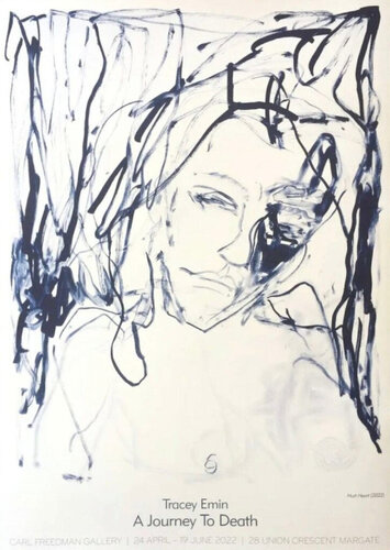 A Journey to Death Exhibition Poster from the Carl Freedman Gallery Margate (featuring Hurt Heart) van Tracey Emin, Afdruk te koop op Singulart