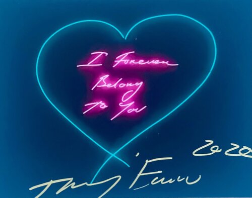 Tracey Emin Art Card:  I Forever Belong to You (Hand Signed by Tracey Emin) by Tracey Emin, Print for Sale on Singulart