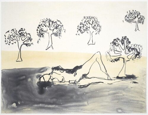 Laying with the Olive Trees par Tracey Emin, Édition en vente sur Singulart