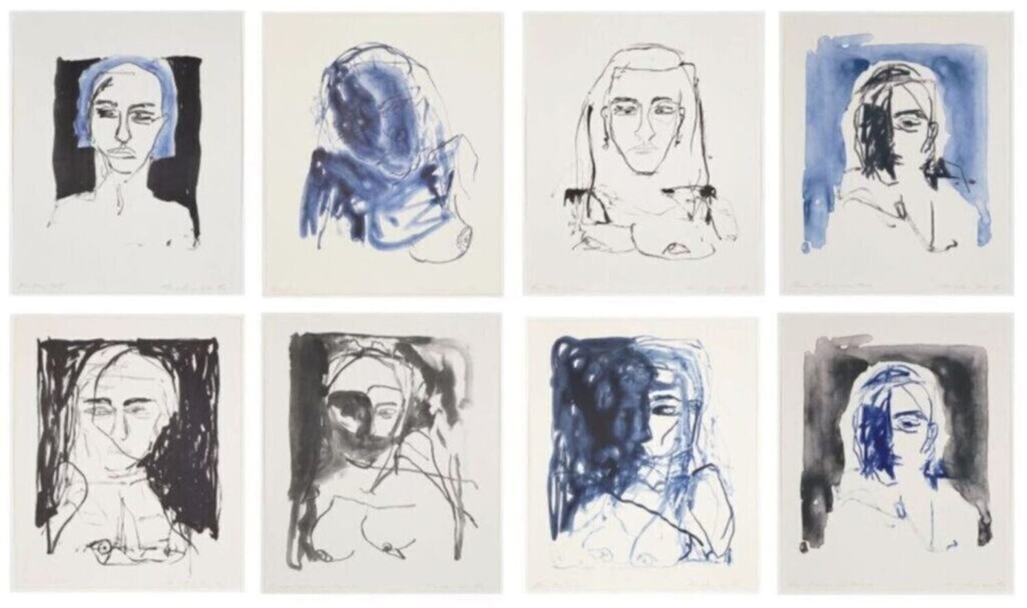 These Feelings Were True Full Set of 8 Lithographs Tracey Emin Stampa in vendita