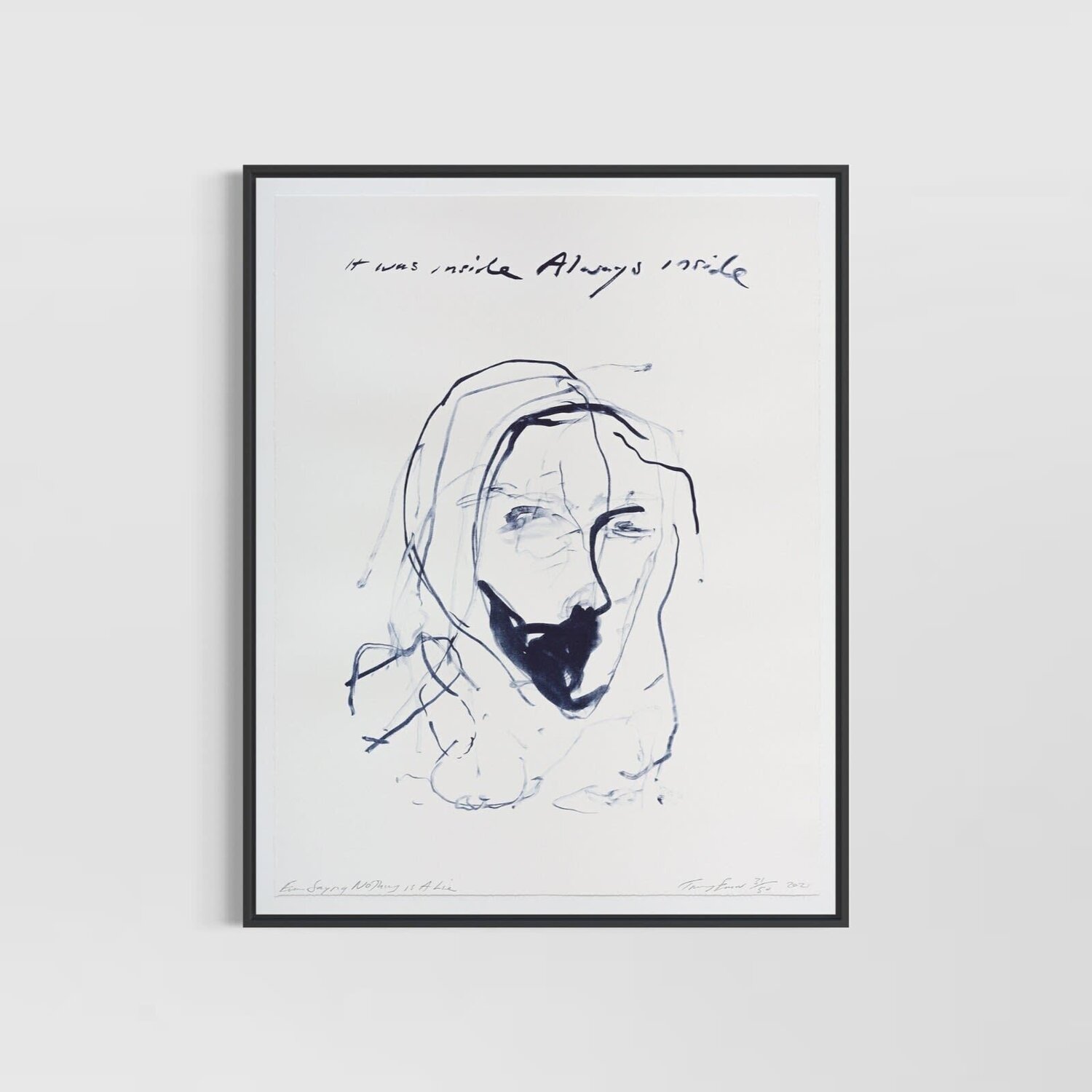 Even Saying Nothing Is a Lie (from A Journey To Death) Tracey Emin Druck zu verkaufen