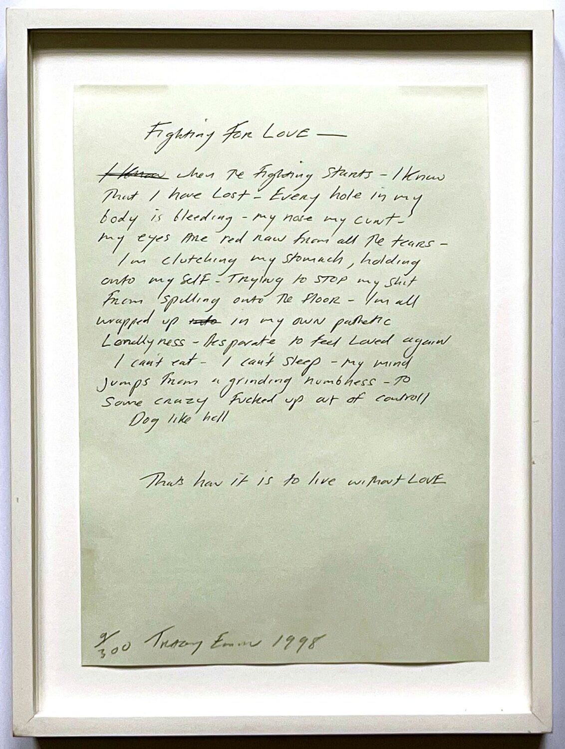 Tracey Emin - Fighting for Love Tracey Emin Stampa in vendita