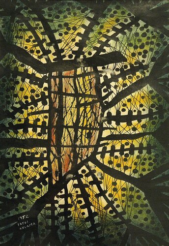THE FLOWER van Yayoi Kusama, Werk op papier te koop op Singulart