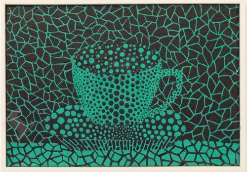 Coffee Cup di Yayoi Kusama, Pittura in vendita su Singulart