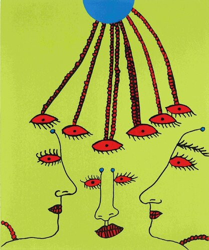 Reflecting in the Field of Love di Yayoi Kusama, Stampa in vendita su Singulart