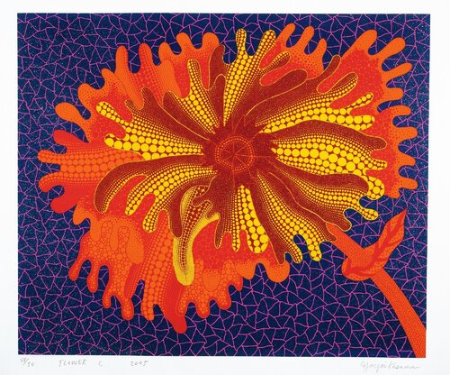 Flowers C par Yayoi Kusama, Édition en vente sur Singulart