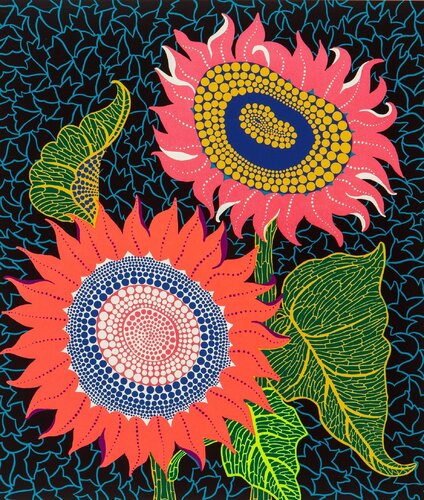 Sunflowers di Yayoi Kusama, Stampa in vendita su Singulart