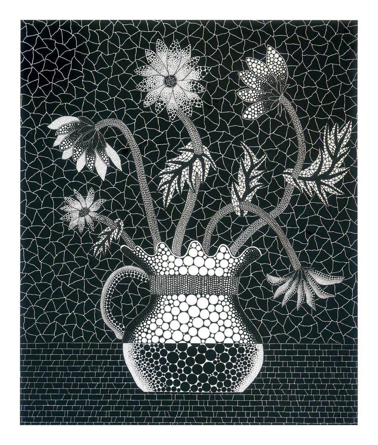 Flowers QE Yayoi Kusama Stampa in vendita