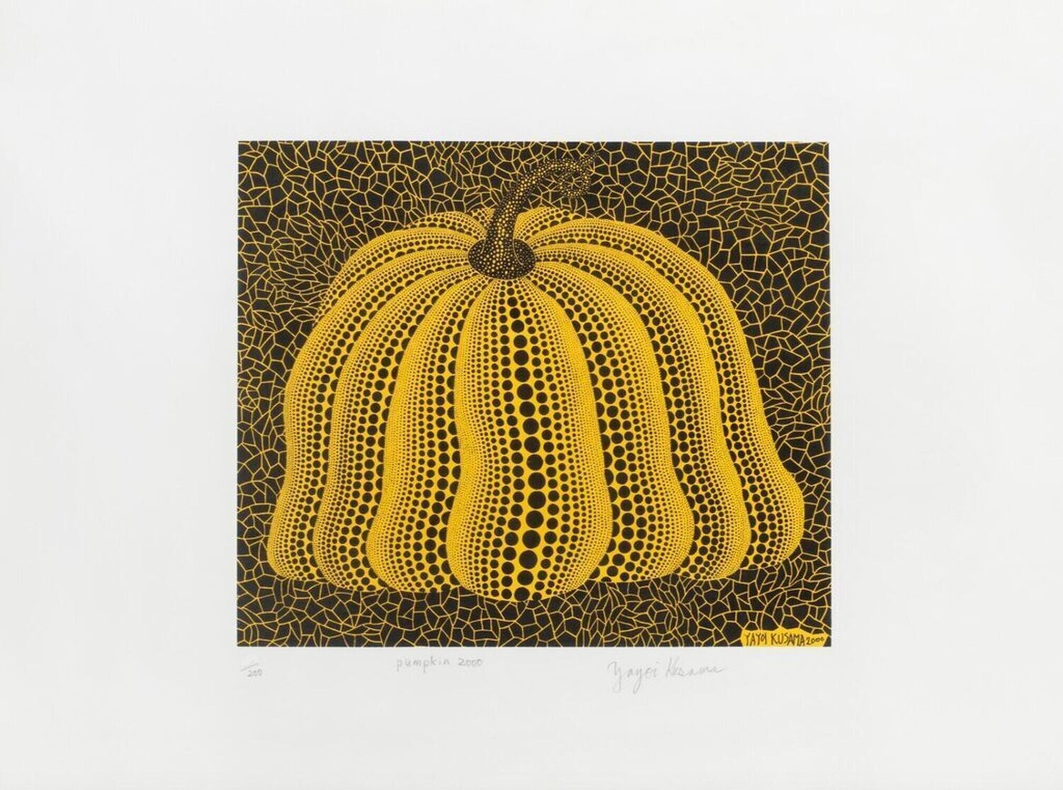 Pumpkin 2000 Yayoi Kusama Afdruk te koop