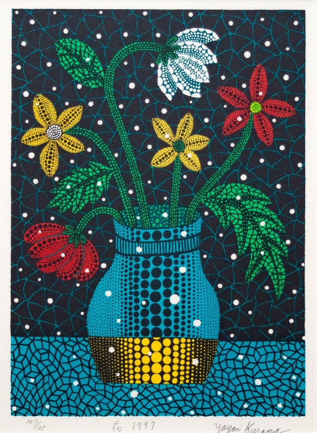Flowers Yayoi Kusama Stampa in vendita