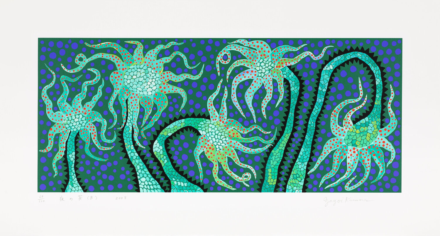 Night Flowers (B) Yayoi Kusama Afdruk te koop