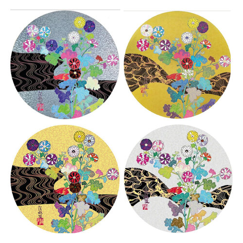 Takashi Murakami - Hokkyo Takashi the golden age, Korin Flower, Korin the Golden Age, Korin Tranquility (Set of four) van Takashi Murakami, Afdruk te koop op Singulart