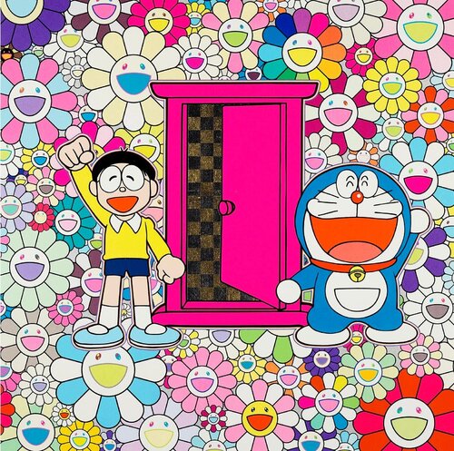 Anywhere Door (Dokodemo Door) In The Field Of Flowers by Takashi Murakami, Print for Sale on Singulart