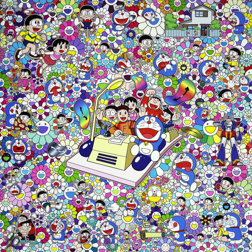 Doraemon: On an Endless Journey on a Time Machine with the Author Fujiko F Fujio - Lithograph van Takashi Murakami, Afdruk te koop op Singulart
