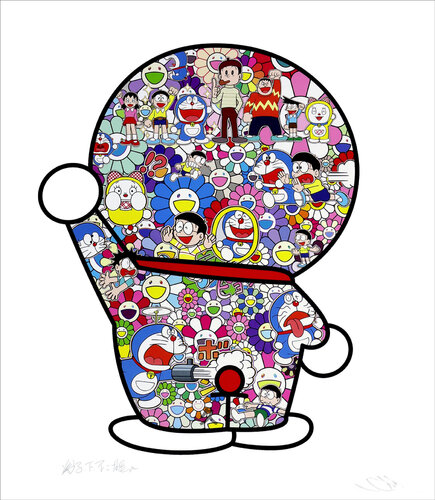 Doraemon: Mr. Fujiko F. Fujio and Doraemon Are in the Fields Lithograph van Takashi Murakami, Afdruk te koop op Singulart