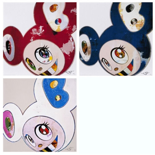 And Then x6 (Red & Blue White) van Takashi Murakami, Afdruk te koop op Singulart