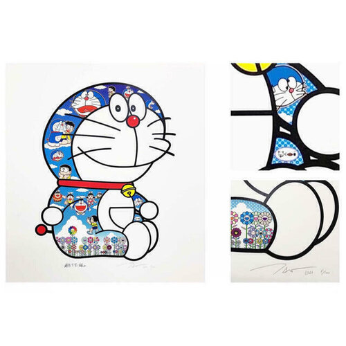 Doraemon Sitting Up: Weeping Some, Laughing Some van Takashi Murakami, Afdruk te koop op Singulart