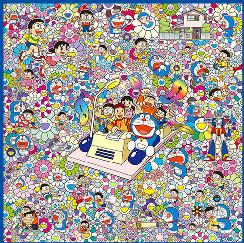 WE CAN GO ANYWHERE WITH MR. FUJIKO F. FUJIO AND THE TIME MACHINE! SILKSCREEN van Takashi Murakami, Afdruk te koop op Singulart