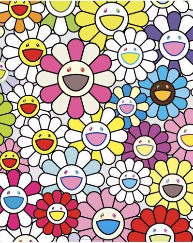 A Little Flower Painting : Pink, Purple, and Many Other Colors van Takashi Murakami, Afdruk te koop op Singulart